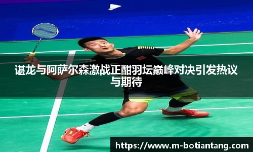 谌龙与阿萨尔森激战正酣羽坛巅峰对决引发热议与期待
